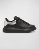 Image 1 of 6: Alexander McQueen Men's Oversized Larry Leather Low-Top Sneakers