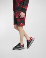 Image 2 of 6: Alexander McQueen Men's Oversized Larry Leather Low-Top Sneakers