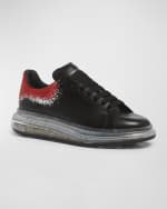 Image 5 of 6: Alexander McQueen Men's Oversized Larry Leather Low-Top Sneakers