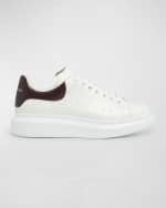 Image 1 of 6: Alexander McQueen Men's Oversized Larry Leather Low-Top Sneakers