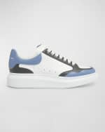 Image 1 of 6: Alexander McQueen Men's Oversized Larry Leather Low-Top Sneakers