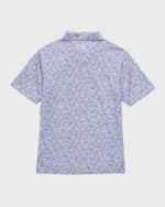 Image 2 of 3: Peter Millar Boy's Groovy Groove Performance Jersey Polo Shirt, Size XS-XL