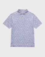 Image 1 of 3: Peter Millar Boy's Groovy Groove Performance Jersey Polo Shirt, Size XS-XL