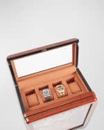 Image 3 of 6: Bey-Berk Wood 6-Watch Winder and 4-Watch Storage Case