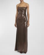 Image 2 of 6: Alex Perry Strapless Sequin Twist Gown