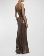 Image 4 of 6: Alex Perry Strapless Sequin Twist Gown