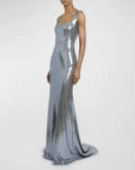 Image 5 of 6: Alex Perry Sequin Portrait Gown