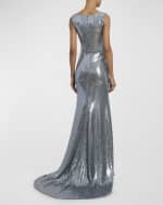 Image 3 of 6: Alex Perry Sequin Portrait Gown