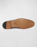 Image 4 of 4: Donald J Pliner Men's Shawn Canvas Bit Loafers
