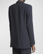 Image 4 of 6: Isabel Marant Omelia One-Button Pinstripe Blazer