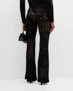 Image 4 of 6: Etro Sheer Printed Velvet Trousers