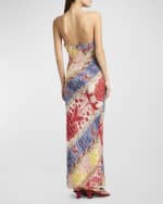 Image 4 of 6: Etro Cons Printed Long Slip Dress