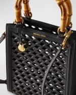 Image 2 of 4: Veronica Beard Mini Cutout Leather Shopper Tote Bag