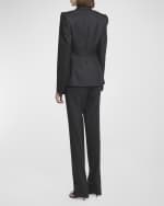 Image 4 of 7: Alexander McQueen Seamed Wool Pinstripe Blazer Jacket