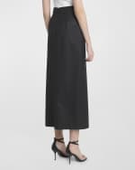 Image 4 of 6: Alexander McQueen Wool Pinstripe Pencil Skirt with Slit