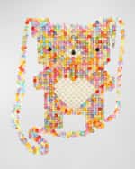 Image 1 of 2: Bari Lynn Girl's Rainbow Beaded Gummy Bear Bag