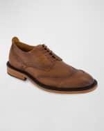 Image 3 of 4: Karl Lagerfeld Paris Men's Wingtip Brogue Leather Derby Shoes