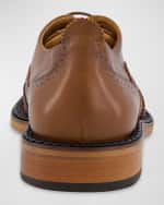 Image 2 of 4: Karl Lagerfeld Paris Men's Wingtip Brogue Leather Derby Shoes