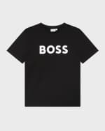 Image 3 of 3: BOSS Boy's Contrast Logo-Print T-Shirt, Size 4-6