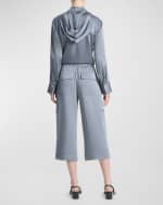 Image 2 of 4: Vince Low-Rise Satin Parachute Cropped Pants