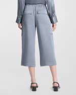Image 3 of 4: Vince Low-Rise Satin Parachute Cropped Pants