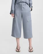 Image 1 of 4: Vince Low-Rise Satin Parachute Cropped Pants