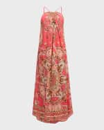 Image 1 of 6: Camilla Shell Games Gather Neck Hardware Maxi Dress