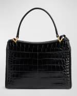 Image 3 of 4: Balenciaga Rodeo Mini Croc-Embossed Top-Handle Bag