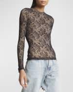 Image 3 of 6: Balenciaga Lace Crewneck Top