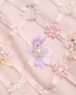 Image 3 of 3: Tutu Du Monde Girl's Beaded Floral Lattice Tutu Dress, Size 2-11