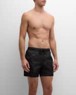Image 4 of 5: Moncler Men's Swim Shorts with Stripe Detail