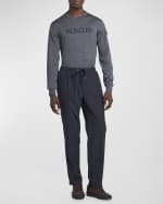 Image 2 of 6: Moncler Men's Drawstring Straight-Leg Trousers