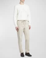 Image 2 of 6: Moncler Men's Polished Cotton Drawstring Trousers