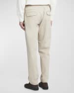 Image 5 of 6: Moncler Men's Polished Cotton Drawstring Trousers