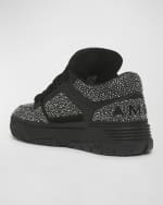 Image 2 of 5: Amiri Men's MA-1 Crystalized Mesh Bicolor High-Top Sneakers