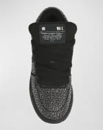 Image 5 of 5: Amiri Men's MA-1 Crystalized Mesh Bicolor High-Top Sneakers