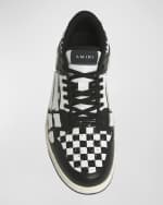 Image 5 of 5: Amiri Men's Skel Checkered Low Top Sneakers
