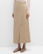 Image 2 of 6: ADEAM Marta Long Wrap Skirt