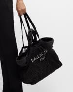 Image 3 of 6: Balenciaga 24 Fishnet Canvas Tote Bag