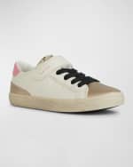 Image 3 of 4: Geox Girl's Gisli Glitter Low Top Sneakers, Toddlers/Kids