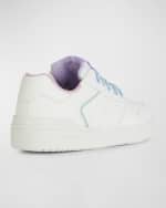 Image 2 of 4: Geox Girl's Washiba Sneakers W/ Beaded Laces, Toddlers/Kids