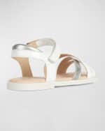 Image 2 of 4: Geox Girl's Karly Metallic Sandals, Toddlers/Kids