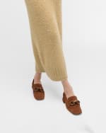 Image 2 of 6: Pedro Garcia Gizi Suede Chain Easy Loafers