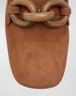 Image 4 of 6: Pedro Garcia Gizi Suede Chain Easy Loafers