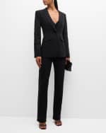 Image 5 of 6: Cinq a Sept Kerry Cutout Paisley Embroidery Straight-Leg Pants