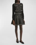 Image 5 of 6: Giambattista Valli Metallic Tweed Mini Skirt