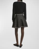 Image 3 of 6: Giambattista Valli Metallic Tweed Mini Skirt