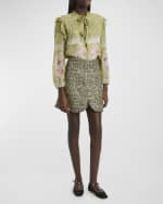 Image 5 of 6: Giambattista Valli Metallic Eyelash Tweed Mini Skirt