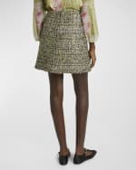 Image 4 of 6: Giambattista Valli Metallic Eyelash Tweed Mini Skirt