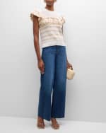 Image 2 of 6: Rails Penelope Crochet Stripe Top